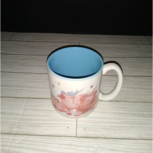 Potpourri Press Vintage Pig Out Coffee Tea Mug 1990 Korea Piggy Love Print - Picture 1 of 10
